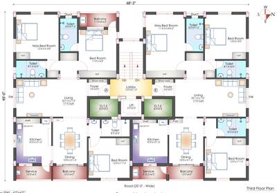 Project Image of 0.0 - 1710.0 Sq.ft 3 BHK Apartment for buy in Pushkar 1st Boulevard