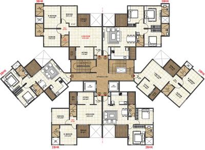 Project Image of 828.62 - 1253.26 Sq.ft 2 BHK Apartment for buy in Pride Purple Park Ivory