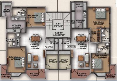 Project Image of 1435.0 - 2795.0 Sq.ft 2.5 BHK Apartment for buy in Sumanth Sreshta Raga