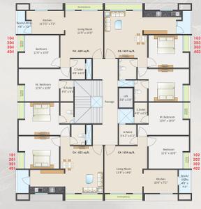 Project Image of 621.0 - 637.0 Sq.ft 2 BHK Apartment for buy in Vraj Avenue