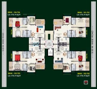 Project Image of 0.0 - 1875.0 Sq.ft 3 BHK Apartment for buy in Goda Meadows
