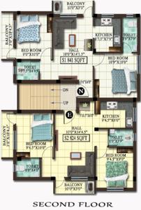 Project Image of 824.0 - 841.0 Sq.ft 2 BHK Apartment for buy in MP Dhatri