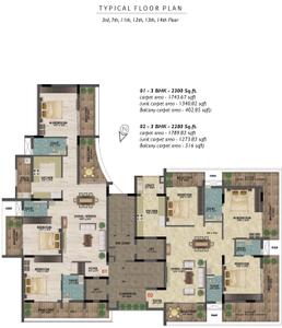 Project Image of 1405.0 - 4600.0 Sq.ft 2 BHK Apartment for buy in Arnava Avyanna