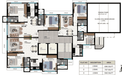 Project Image of 740 Sq.ft 2 BHK Apartment / Flat for sale in Andheri West for Rs. 25000000