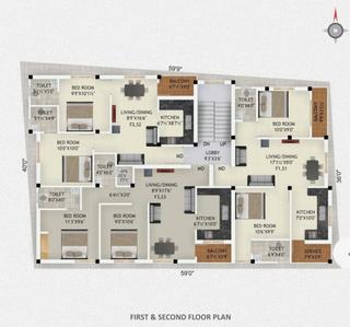 Project Image of 700.0 - 1156.0 Sq.ft 2 BHK Apartment for buy in Green Sai Baba Flats