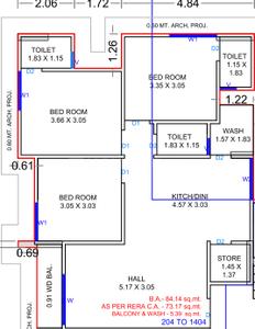 Project Image of 600.73 - 787.6 Sq.ft 2 BHK Apartment for buy in D M Vastu Elesta