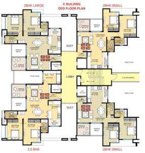 Project Image of 832.0 - 1034.0 Sq.ft 2 BHK Apartment for buy in Vasudha Sai Eshanya C D Wing