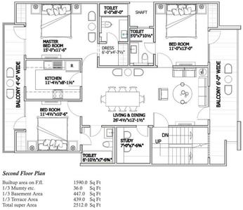 Project Image of 1590.0 - 2700.0 Sq.ft 3 BHK Apartment for buy in Wishfield The Carmine