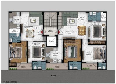 Project Image of 950.0 - 1250.0 Sq.ft 2 BHK Apartment for buy in Kutumbh Height Phase 2