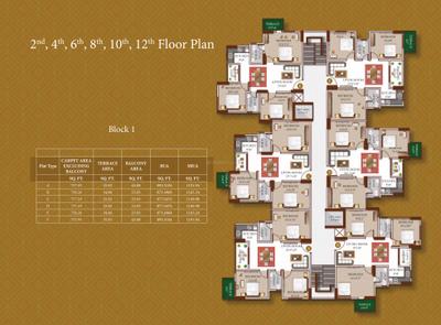 Project Image of 768.26 - 1274.0 Sq.ft 3 BHK Apartment for buy in Diamond Home