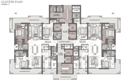 Project Image of 2075.0 - 2770.0 Sq.ft 3 BHK Apartment for buy in Delphine