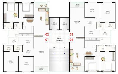 Project Image of 592.88 - 827.53 Sq.ft 2 BHK Apartment for buy in Vincitore Valley