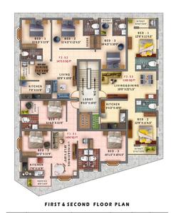 Project Image of 1165.0 - 1831.5 Sq.ft 2 BHK Apartment for buy in BK Abroova Rohini Flats
