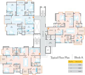 Project Image of 3165.0 - 6500.0 Sq.ft 3 BHK Apartment for buy in Meenakshi Trident Towers