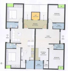 Project Image of 477.59 - 591.91 Sq.ft 2 BHK Apartment for buy in Tirth Avenue Wing A
