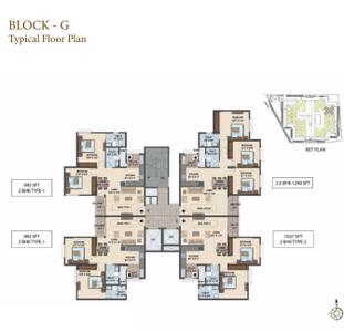 Project Image of 992.0 - 1416.0 Sq.ft 2 BHK Apartment for buy in Sattva Laurel Heights