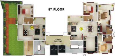 Project Image of 1800 Sq.ft 3 BHK Apartment / Flat for sale in Pallimukku for Rs. 20000000
