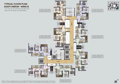 Project Image of 0.0 - 322.0 Sq.ft 1 BHK Apartment for buy in Dosti Nest