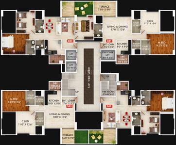 Project Image of 0.0 - 759.0 Sq.ft 2 BHK Apartment for buy in Gagan Unnatii Phase 2