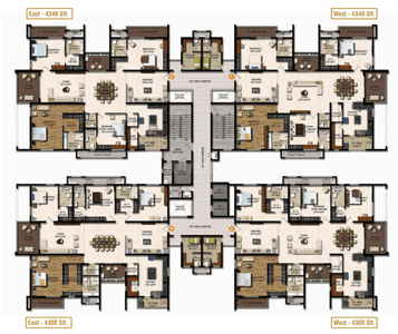 Project Image of 1624.0 - 2899.0 Sq.ft 3 BHK Apartment for buy in Rajapushpa Eterna