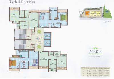 Project Image of 650 Sq.ft 1 BHK Apartment / Flat for sale in Kasarvadavali for Rs. 7000000