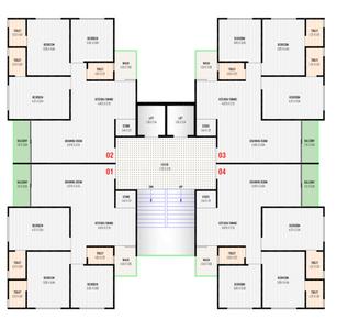 Project Image of 620.43 - 859.39 Sq.ft 2 BHK Apartment for buy in Balaji Sky Harmony