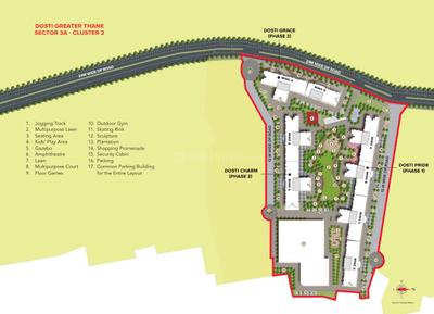 Project Image of 319.37 - 451.55 Sq.ft 1 BHK Apartment for buy in Dosti Greater Thane Sector 3A Cluster 1B Phase 3