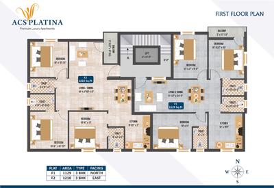 Project Image of 720.0 - 1211.0 Sq.ft 2 BHK Apartment for buy in ACS Platina