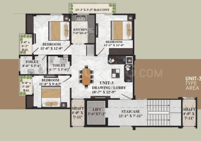 Project Image of 900.0 - 1982.0 Sq.ft 3 BHK Apartment for buy in Krishna Kuteer