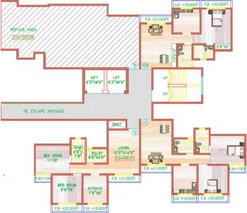 Project Image of 755.0 - 1105.0 Sq.ft 1 BHK Apartment for buy in Mandar Residency