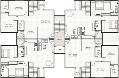 Project Image of 950.0 - 2140.0 Sq.ft 2 BHK Apartment for buy in Akshar Amrut