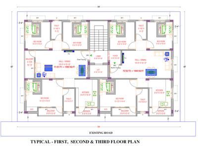 Project Image of 0.0 - 1060.0 Sq.ft 3 BHK Apartment for buy in Vishaka Sai Varshini Flats