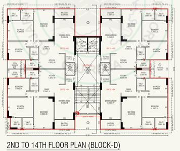 Project Image of 1033.44 - 1176.6 Sq.ft 3 BHK Apartment for buy in Ratnabhumi Turquoise Glamouere