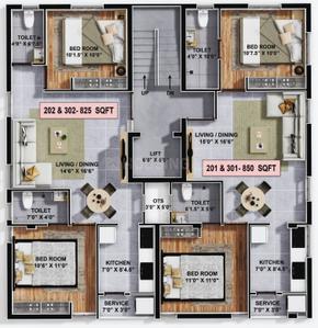 Project Image of 825.0 - 1675.0 Sq.ft 2 BHK Apartment for buy in SHDC Sai Virukshaa