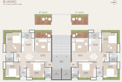 Project Image of 686.2 - 1125.9 Sq.ft 2 BHK Apartment for buy in Northern Infinity