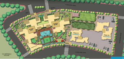 Project Image of 0.0 - 1431.0 Sq.ft 3 BHK Apartment for buy in Bharat Godi Kamgar Building C3 Wing B Skyvistas Bluez Phase III