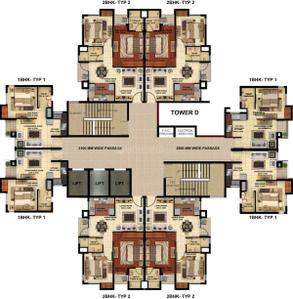 Project Image of 334.0 - 588.0 Sq.ft 1 BHK Apartment for buy in Paarth Humming Phase 1