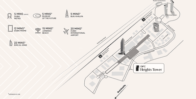 Project Image of 1436.0 - 1755.0 Sq.ft 2 BHK Apartment for buy in DIFC Heights Tower