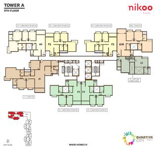 Project Image of 459.0 - 2488.0 Sq.ft 1 BHK Apartment for buy in Bhartiya Nikoo Homes 4
