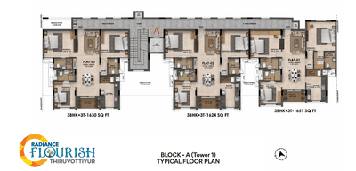 Project Image of 608.0 - 1935.0 Sq.ft 2 BHK Apartment for buy in Radiance Flourish