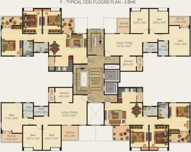 Project Image of 988.0 - 1483.0 Sq.ft 2 BHK Apartment for buy in Nyati Equatorial