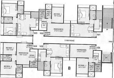 Project Image of 756.0 - 1062.0 Sq.ft 1 BHK Apartment for buy in Shree Siddhi Abhilasha Height