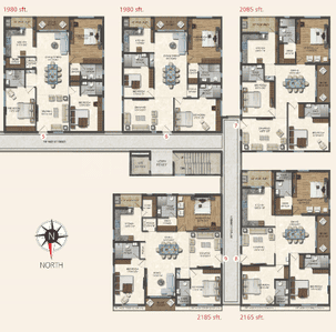 Project Image of 555.0 - 2580.0 Sq.ft 1 BHK Apartment for buy in Dukes Galaxy