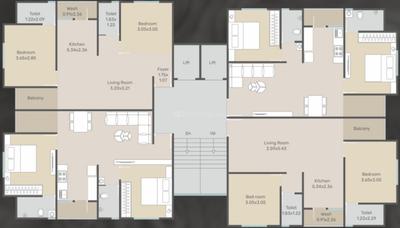 Project Image of 455.31 - 642.93 Sq.ft 2 BHK Apartment for buy in Mangalam Pushpam Heights 2 Towers A B C D E F G H