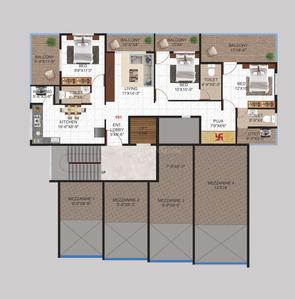 Project Image of 1110.0 - 1341.0 Sq.ft 2 BHK Apartment for buy in Ramkunj Apartment