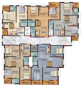 Keshob Malini Apartment Malini Apartment Cluster Plan 1