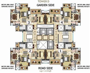 Project Image of 752.0 - 2345.89 Sq.ft 3 BHK Apartment for buy in Ajnara The Belvedere