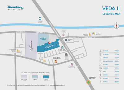 Project Image of 702.0 - 1059.61 Sq.ft 2 BHK Apartment for buy in Alembic Veda II
