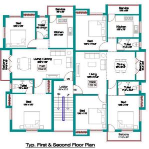 Project Image of 889.0 - 1250.0 Sq.ft 2 BHK Apartment for buy in Alankar Bharathii Nagar 1
