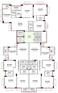 Shrinathji Bansidhar Appartment Bansidhar Appartment Cluster Plan from 1st to 7th Floor 1